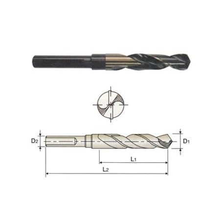 Yg-1 Tool Hss(M2) 118 Degree Split Point 3 Flat Gold & Black S & D Drill D1191056